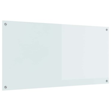 vidaXL Πλάτη κουζίνας Λευκό 120 x 60 cm σκληρυμένο γυαλί