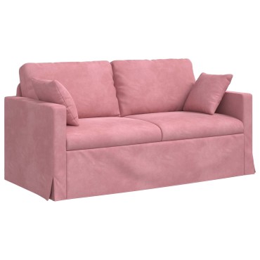 vidaXL Σετ Καναπέ 2 τεμ. Ροζ Βελούδο 158x78x80cm  Διθέσιος