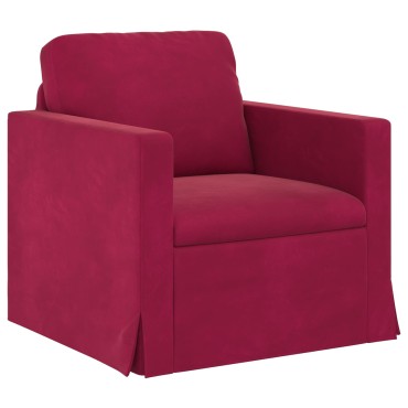 vidaXL Σετ Καναπέ 2 τεμ. Κόκκινο Βελούδο 158x78x80cm  Διθέσιος