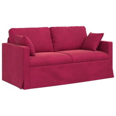 vidaXL Σετ Καναπέ 2 τεμ. Κόκκινο Βελούδο 158x78x80cm  Διθέσιος