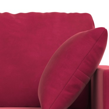 vidaXL Σετ Καναπέ 2 τεμ. Κόκκινο Βελούδο 158x78x80cm  Διθέσιος