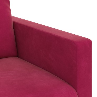 vidaXL Σετ Καναπέ 2 τεμ. Κόκκινο Βελούδο 158x78x80cm  Διθέσιος