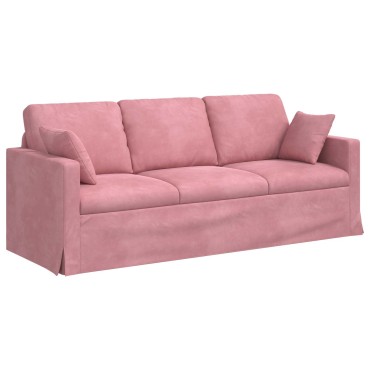 vidaXL Σετ Καναπέ 2 τεμ. Ροζ Βελούδο 198x78x80cm  Διθέσιος