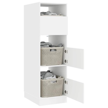 vidaXL Ντουλάπα Πλυσταριού Λευκό 50x68x162cm Επεξεργασμένο ξύλο 1 τεμ.