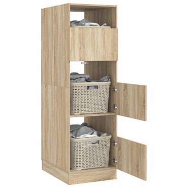 vidaXL Ντουλάπα Πλυσταριού Σονόμα 50x68x162cm Επεξεργασμένο ξύλο 1 τεμ.