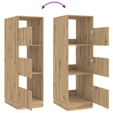 vidaXL Ντουλάπα Πλυσταριού με αποθήκευση Artisan Oak 50x68x162 εκ 1 τεμ.