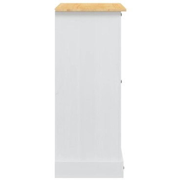 vidaXL Αποθηκευτικές Κάσες με συρτάρι Corona Λευκός 92x48x114 εκ