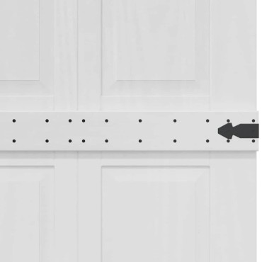 vidaXL Πόρτα αχυρώνα CORONA 70 x 210 cm Μασίφ Ξύλο Πεύκου Λευκό