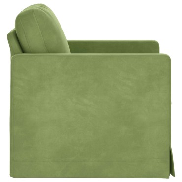 vidaXL Καναπές Ανοιχτό Πράσινο 78x78x80cm Βελούδο