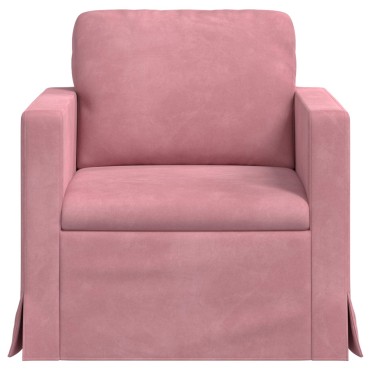 vidaXL Καναπές Ροζ 78x78x80cm Βελούδο