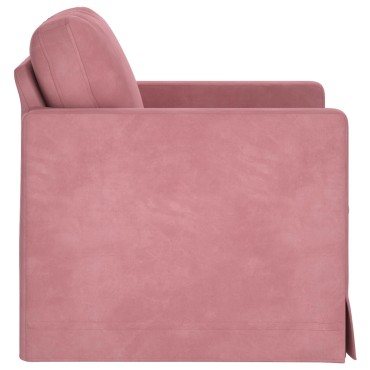vidaXL Καναπές Ροζ 78x78x80cm Βελούδο