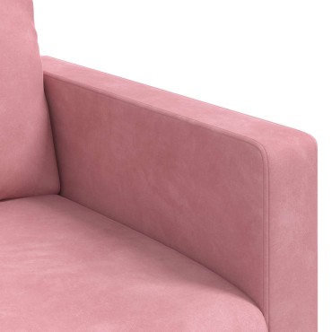 vidaXL Καναπές Ροζ 78x78x80cm Βελούδο