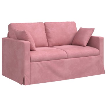 vidaXL Καναπές Ροζ 138x78x80cm Βελούδο