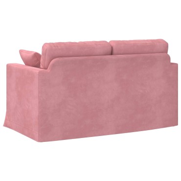 vidaXL Καναπές Ροζ 138x78x80cm Βελούδο