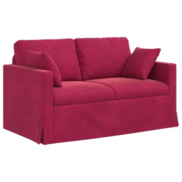 vidaXL Καναπές Κόκκινο 138x78x80cm Βελούδο