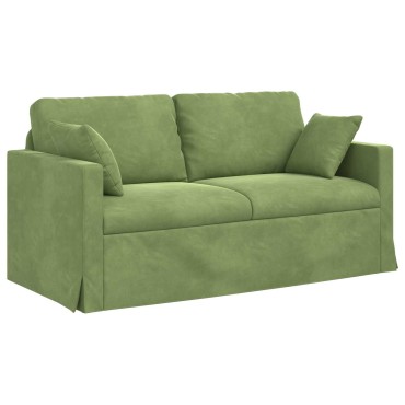 vidaXL Καναπές Ανοιχτό Πράσινο 158x78x80cm Βελούδο