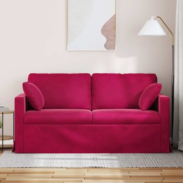 vidaXL Καναπές Κόκκινο 158x78x80cm Βελούδο