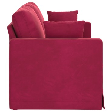 vidaXL Καναπές Κόκκινο 158x78x80cm Βελούδο