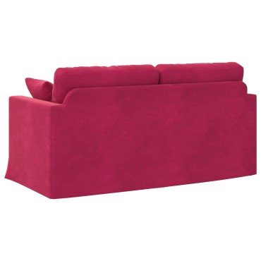vidaXL Καναπές Κόκκινο 158x78x80cm Βελούδο