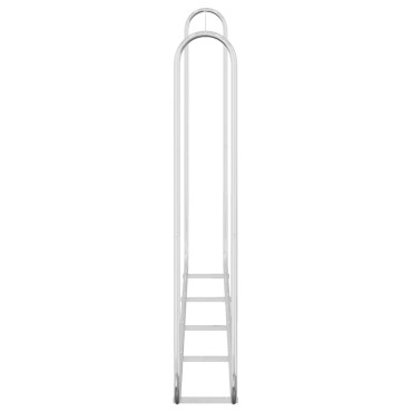 vidaXL Ράφι Καυσόξυλων 250x25x150 εκ. Γαλβανιζέ Ατσάλι