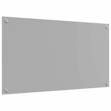 vidaXL Πλάτη κουζίνας 2 τμχ. Ανοιχτό γκρι 90 x 50 cm σκληρυμένο γυαλί