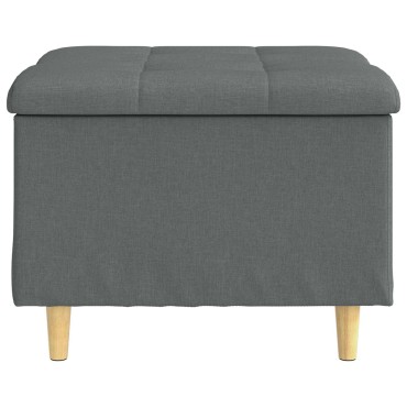 vidaXL Οθωμανικό αποθήκευσης Σκούρο Γκρι 60x60x45cm ύφασμα