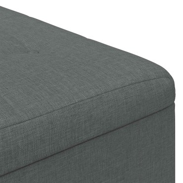 vidaXL Οθωμανικό αποθήκευσης Σκούρο Γκρι 60x60x45cm ύφασμα