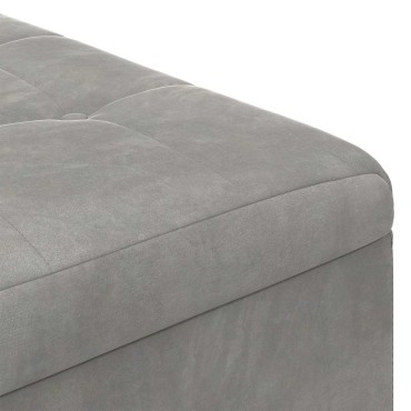 vidaXL Οθωμανικό αποθήκευσης Ανοιχτό γκρι 60x60x45cm Βελούδο