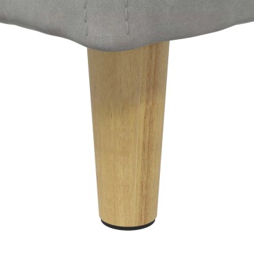 vidaXL Οθωμανικό αποθήκευσης Ανοιχτό γκρι 60x60x45cm Βελούδο