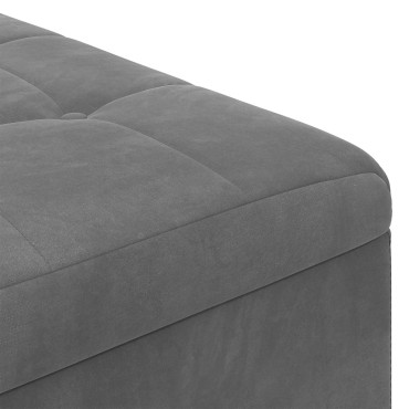 vidaXL Οθωμανικό αποθήκευσης Σκούρο Γκρι 60x60x45cm Βελούδο