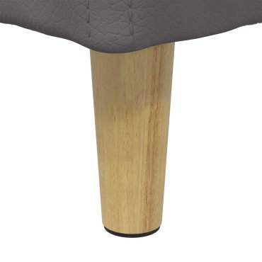 vidaXL Οθωμανό με Αποθηκευτικό Χώρο Γκρι 60x60x45cm Τεχνητό δέρμα