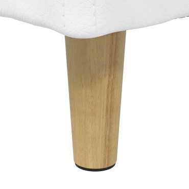 vidaXL Οθωμανικό αποθήκευσης Λευκός 60x60x45cm Τεχνητό δέρμα