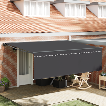 vidaXL Αναδιπλούμενη τέντα Ανθρακί 450 x 300 εκ
