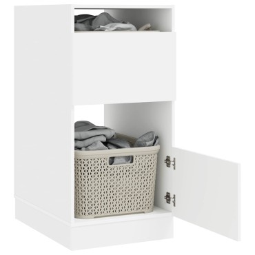 vidaXL Ντουλάπα Πλυσταριού Λευκό 50x68x102cm Επεξεργασμένο ξύλο 1 τεμ.