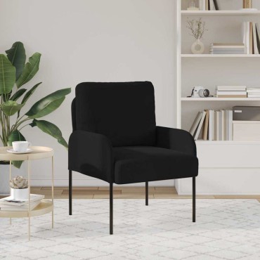 vidaXL Καναπέδες με μαξιλάρι Μαύρο Κόντρα πλακέ 60x56x80cm
