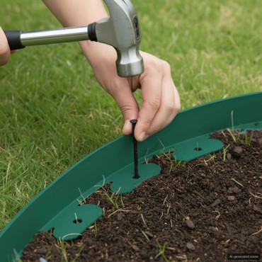 vidaXL Περιγράμματα γκαζόν Πράσινο 1000 x 4 x 5 εκ Πλαστικό