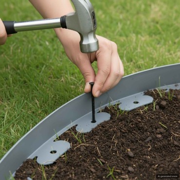 vidaXL Περιγράμματα γκαζόν Γκρι 1000 x 4 x 5 εκ Πλαστικό