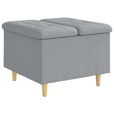 vidaXL Οθωμανικό αποθήκευσης Ανοιχτό γκρι 60x60x45cm ύφασμα