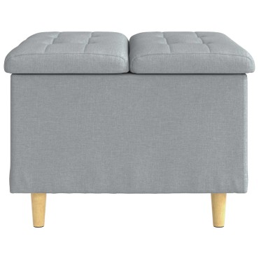 vidaXL Οθωμανικό αποθήκευσης Ανοιχτό γκρι 60x60x45cm ύφασμα