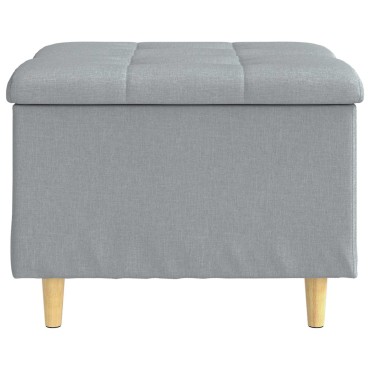 vidaXL Οθωμανικό αποθήκευσης Ανοιχτό γκρι 60x60x45cm ύφασμα