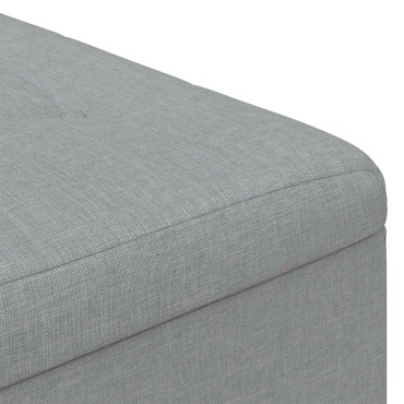 vidaXL Οθωμανικό αποθήκευσης Ανοιχτό γκρι 60x60x45cm ύφασμα