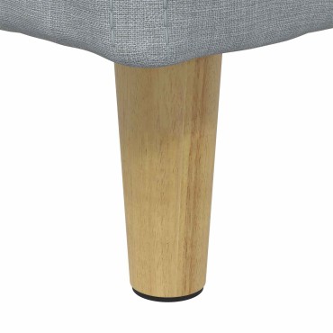 vidaXL Οθωμανικό αποθήκευσης Ανοιχτό γκρι 60x60x45cm ύφασμα