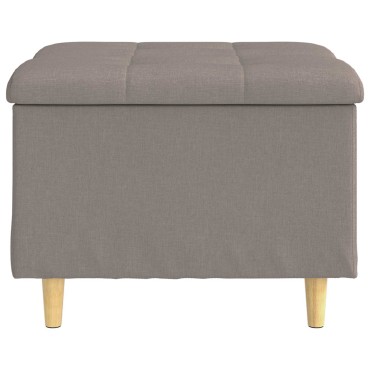 vidaXL Οθωμανικό αποθήκευσης με μαξιλάρι Taupe 60x60x45cm ύφασμα
