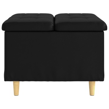 vidaXL Οθωμανικό αποθήκευσης Μαύρο 60x60x45cm Τεχνητό δέρμα