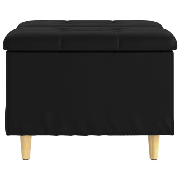 vidaXL Οθωμανικό αποθήκευσης Μαύρο 60x60x45cm Τεχνητό δέρμα