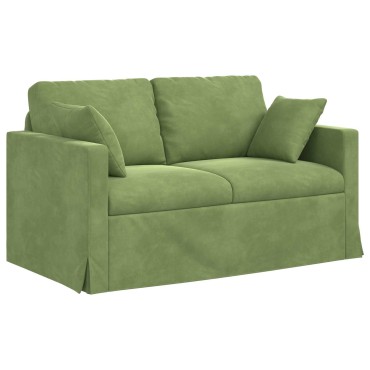 vidaXL Καναπές Ανοιχτό Πράσινο 138x78x80cm Βελούδο
