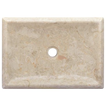 vidaXL Νιπτήρας Κρεμ 50 x 35 x 10 εκ. Μαρμάρινος