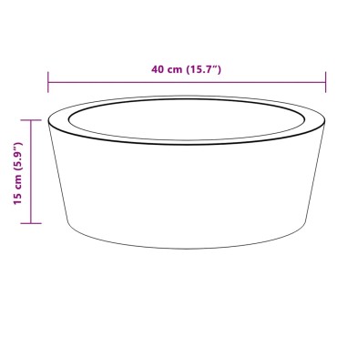 vidaXL Νιπτήρας Κρεμ Ø40 x 15 εκ. Μαρμάρινος