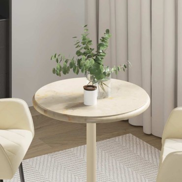 vidaXL Επιφάνεια Τραπεζιού Κρεμ 50x2,5cm Μαρμάρινη 1 τεμ.