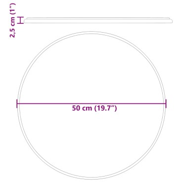 vidaXL Επιφάνεια Τραπεζιού Κρεμ 50x2,5cm Μαρμάρινη 1 τεμ.